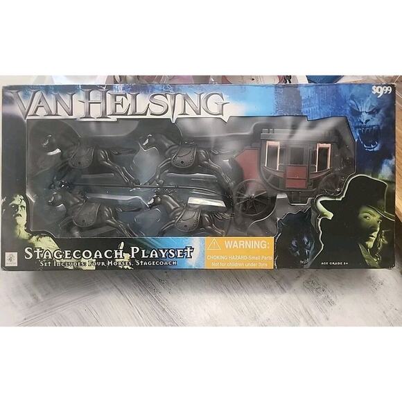 VAN HELSING STAGECOACH PLAYSET FOUR HORSES, STAGECOACH NEW BLOCKBUSTERS 2004 - Picture 1 of 10